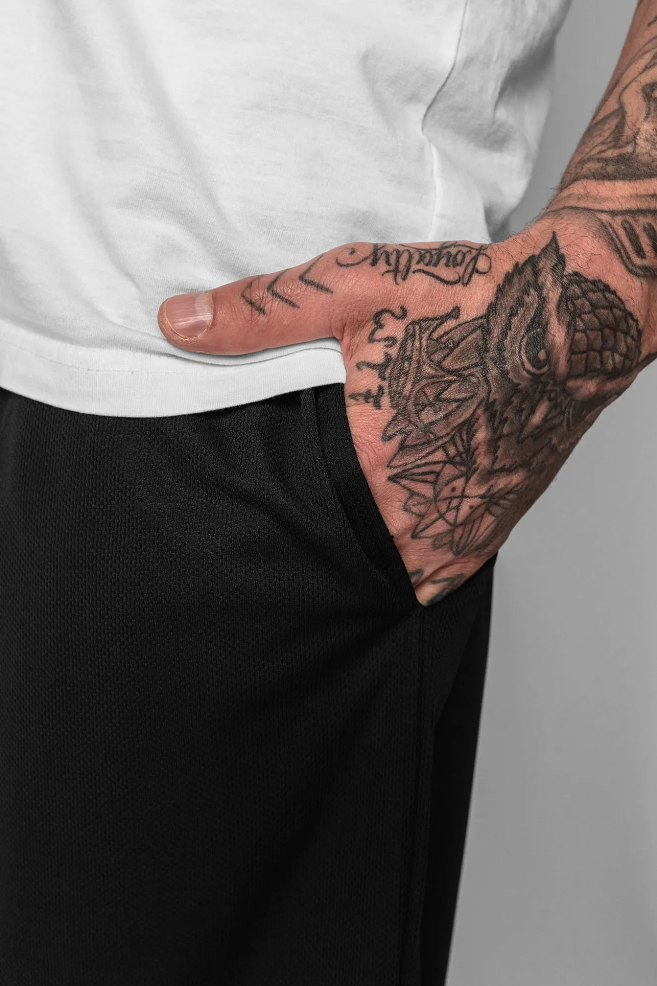 LOGO MESH SHORT BLACK/WHITE