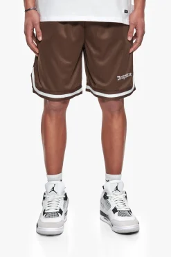 LOGO MESH SHORT CHOCOLATE BROWN