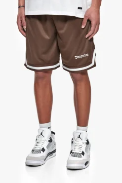 LOGO MESH SHORT CHOCOLATE BROWN