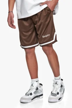 LOGO MESH SHORT CHOCOLATE BROWN