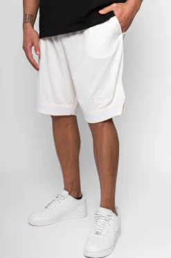 LOGO MESH SHORT CREAM
