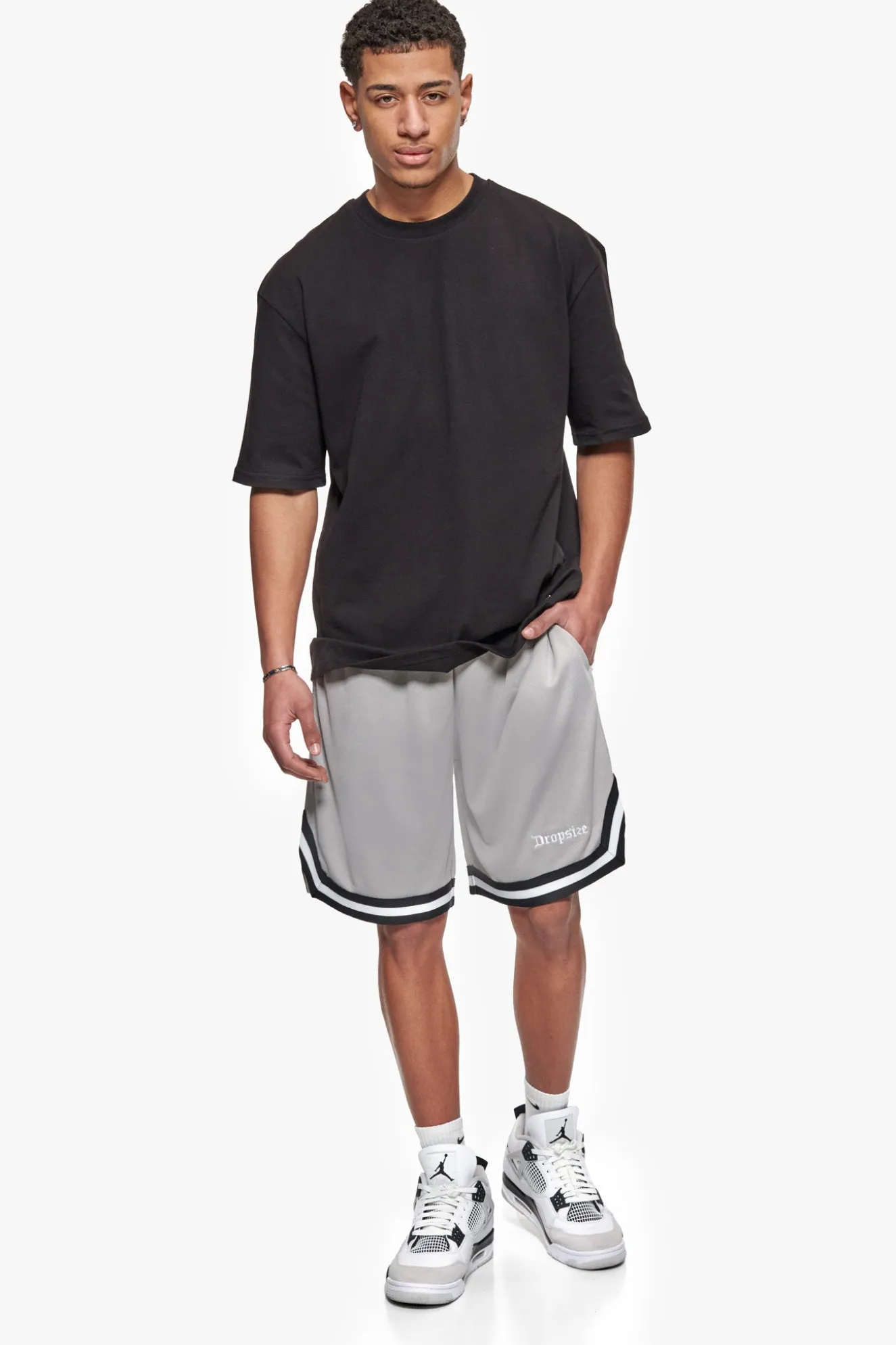 LOGO MESH SHORT LIGHT GREY