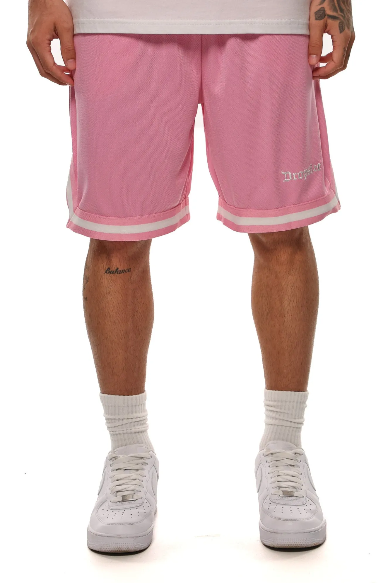 LOGO MESH SHORT ROSA