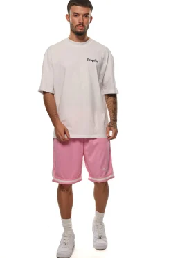 LOGO MESH SHORT ROSA