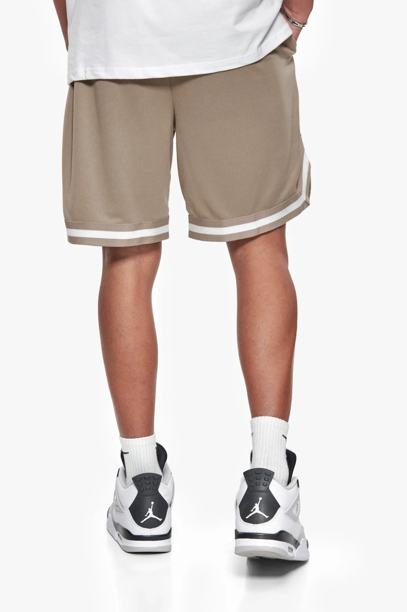 LOGO MESH SHORT SIMPLY TAUPE