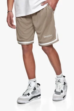 LOGO MESH SHORT SIMPLY TAUPE