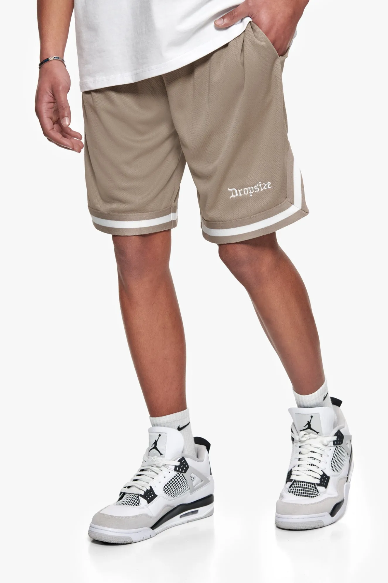 LOGO MESH SHORT SIMPLY TAUPE