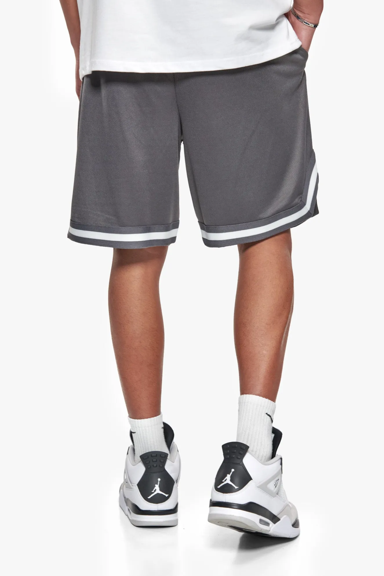 LOGO MESH SHORT STEEL GREY