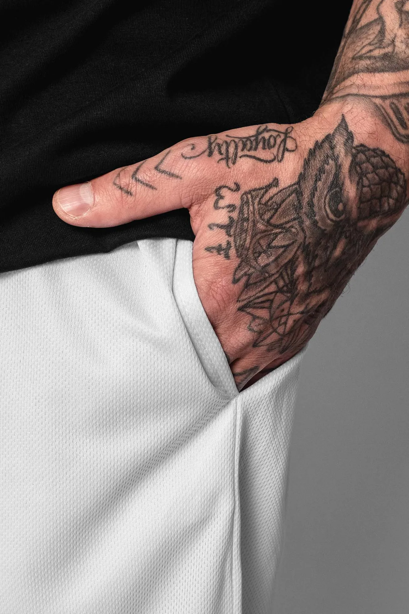 LOGO MESH SHORT WHITE/BLACK
