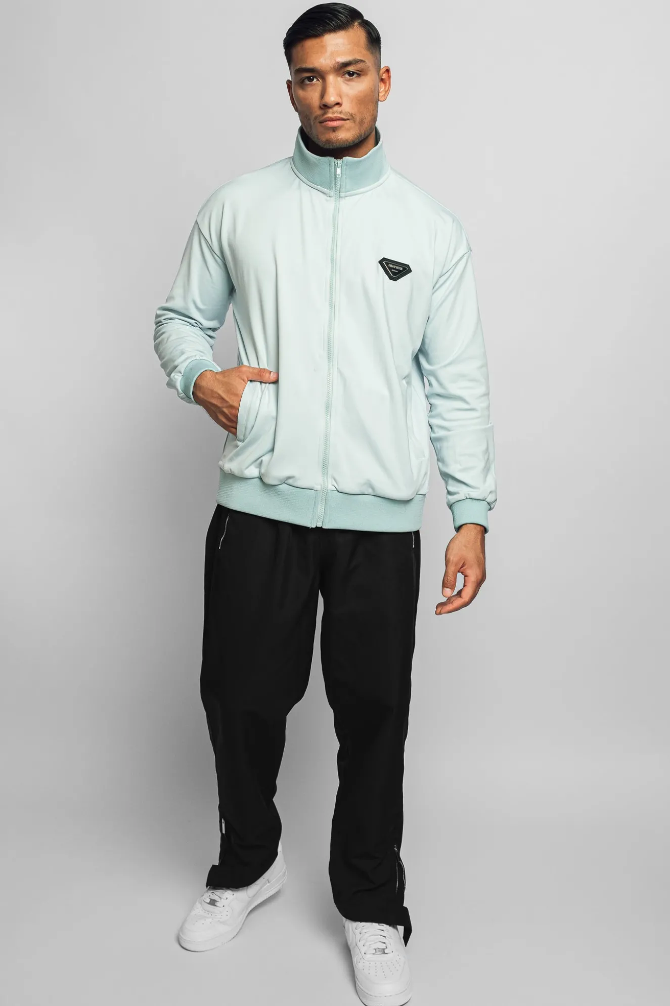 LOGO TRACK JACKET BABY BLUE