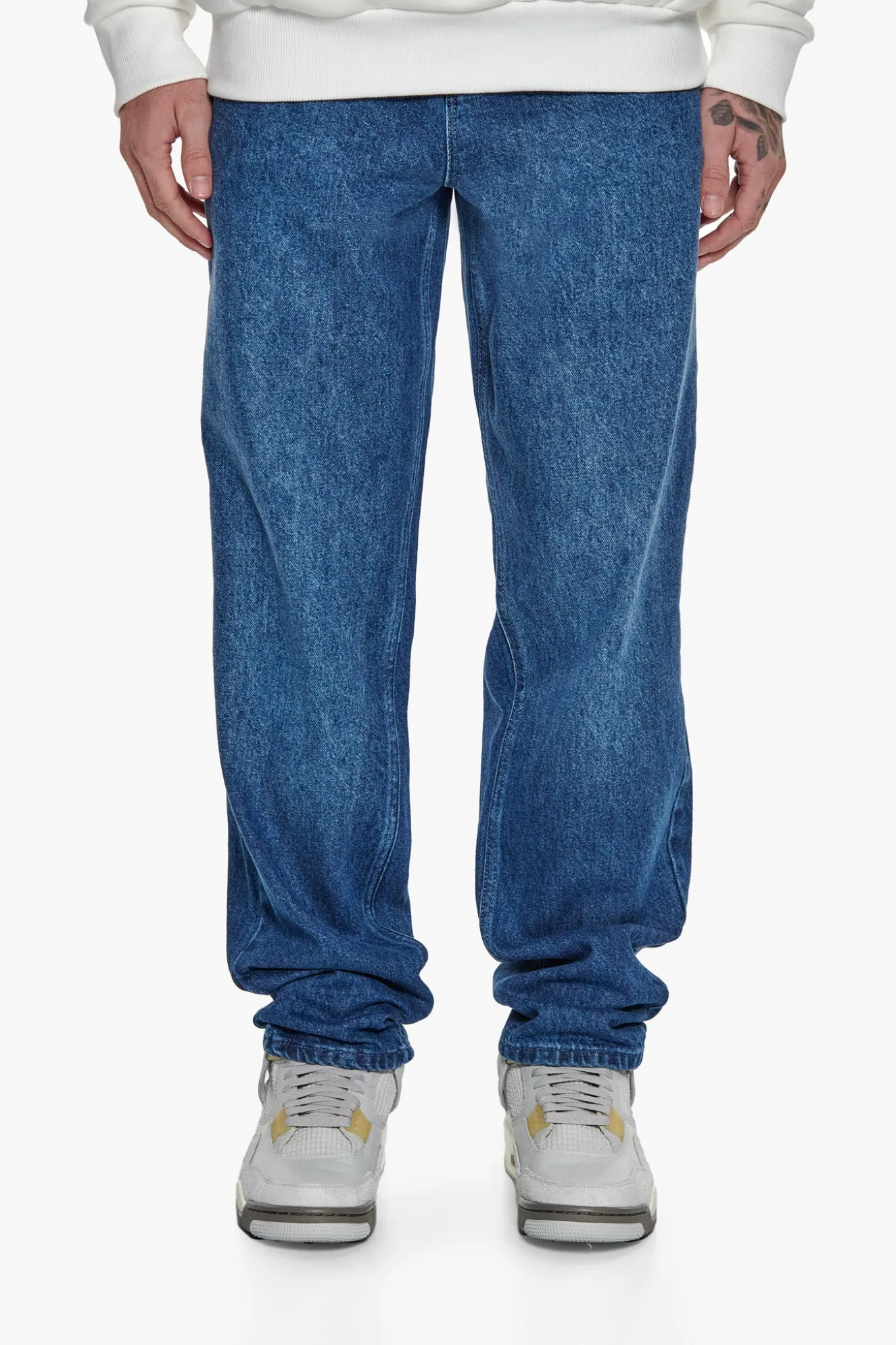 LOOSE FIT MONOGRAM JEANS DARK BLUE