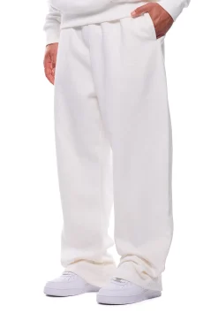 OPEN LEG JOGGER CREAM WHITE