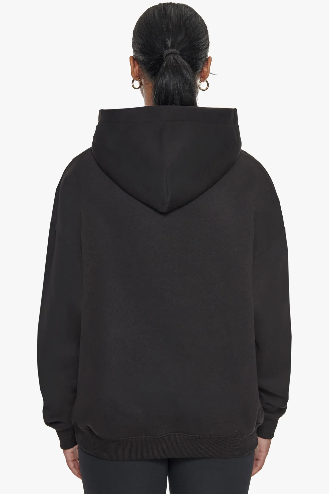 PRAY LOVE HUSTLE EMBO HOODIE BLACK