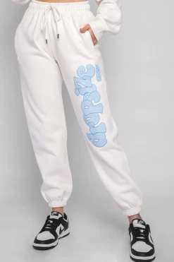 PUFFER PRINT JOGGER BABY BLUE CREAM WHITE