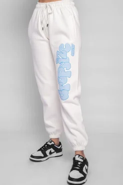 PUFFER PRINT JOGGER BABY BLUE CREAM WHITE