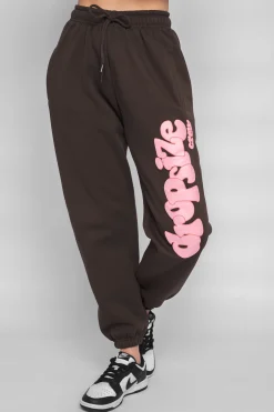 PUFFER PRINT JOGGER PINK CHOCOLATE BROWN