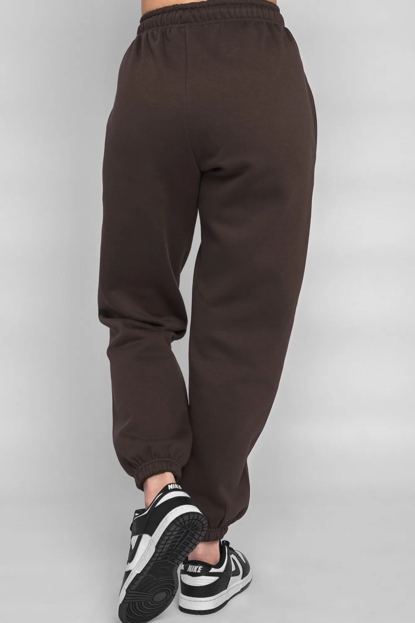 PUFFER PRINT JOGGER PINK CHOCOLATE BROWN