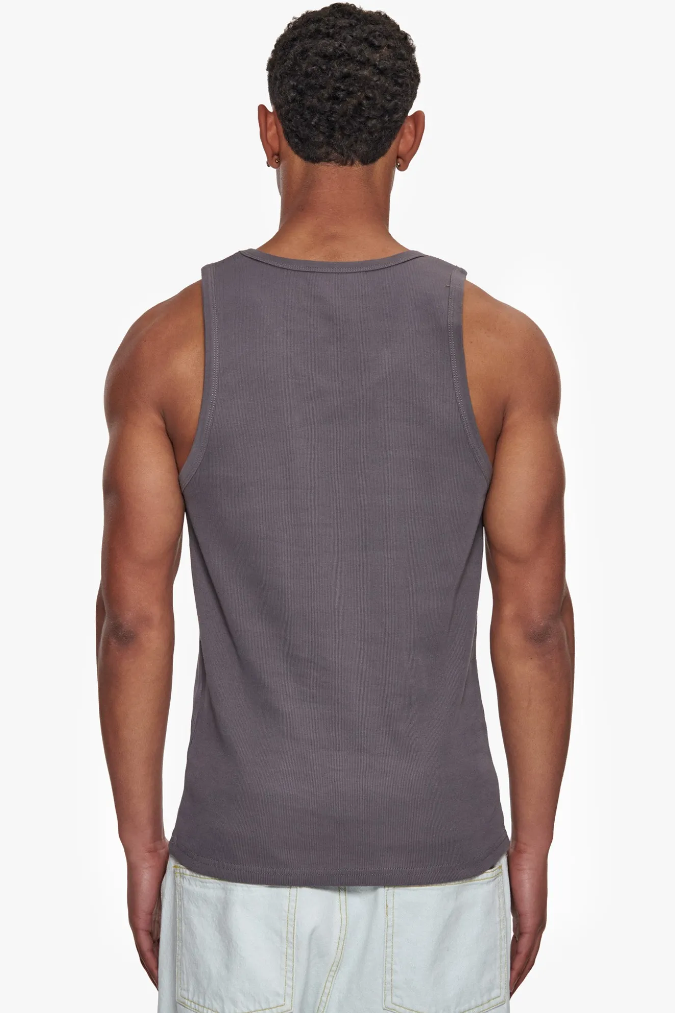 RIB TANK TOP GREY