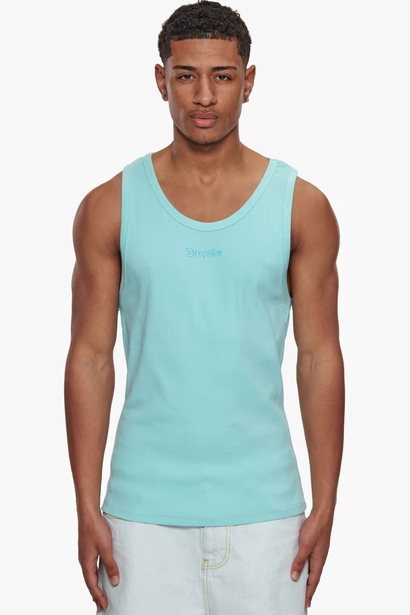 RIB TANK TOP TURQUOISE