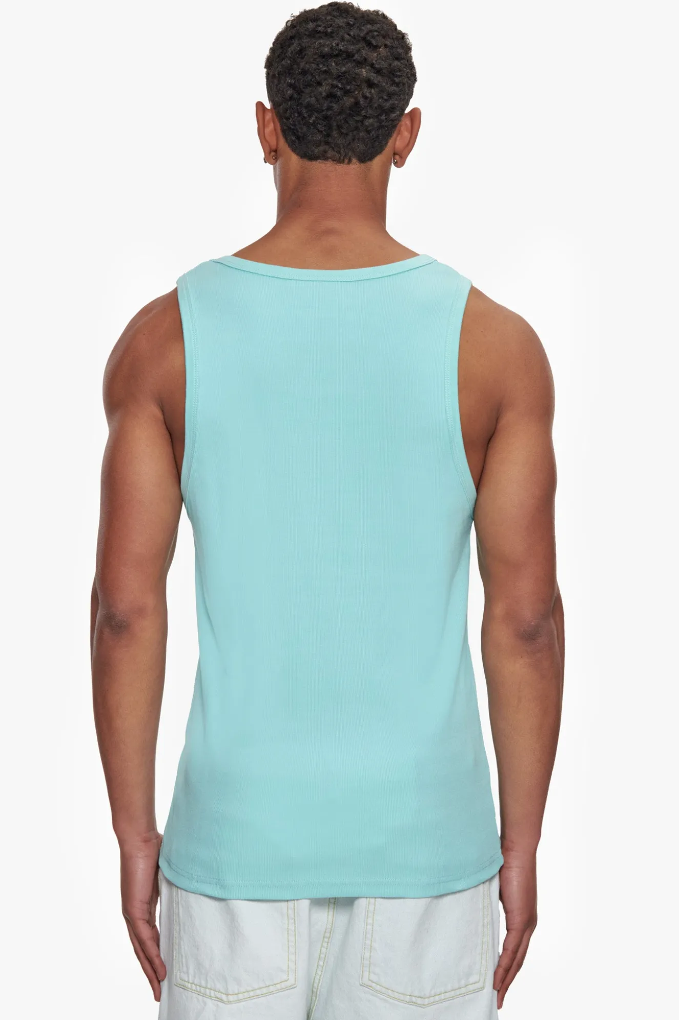 RIB TANK TOP TURQUOISE