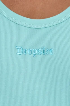RIB TANK TOP TURQUOISE