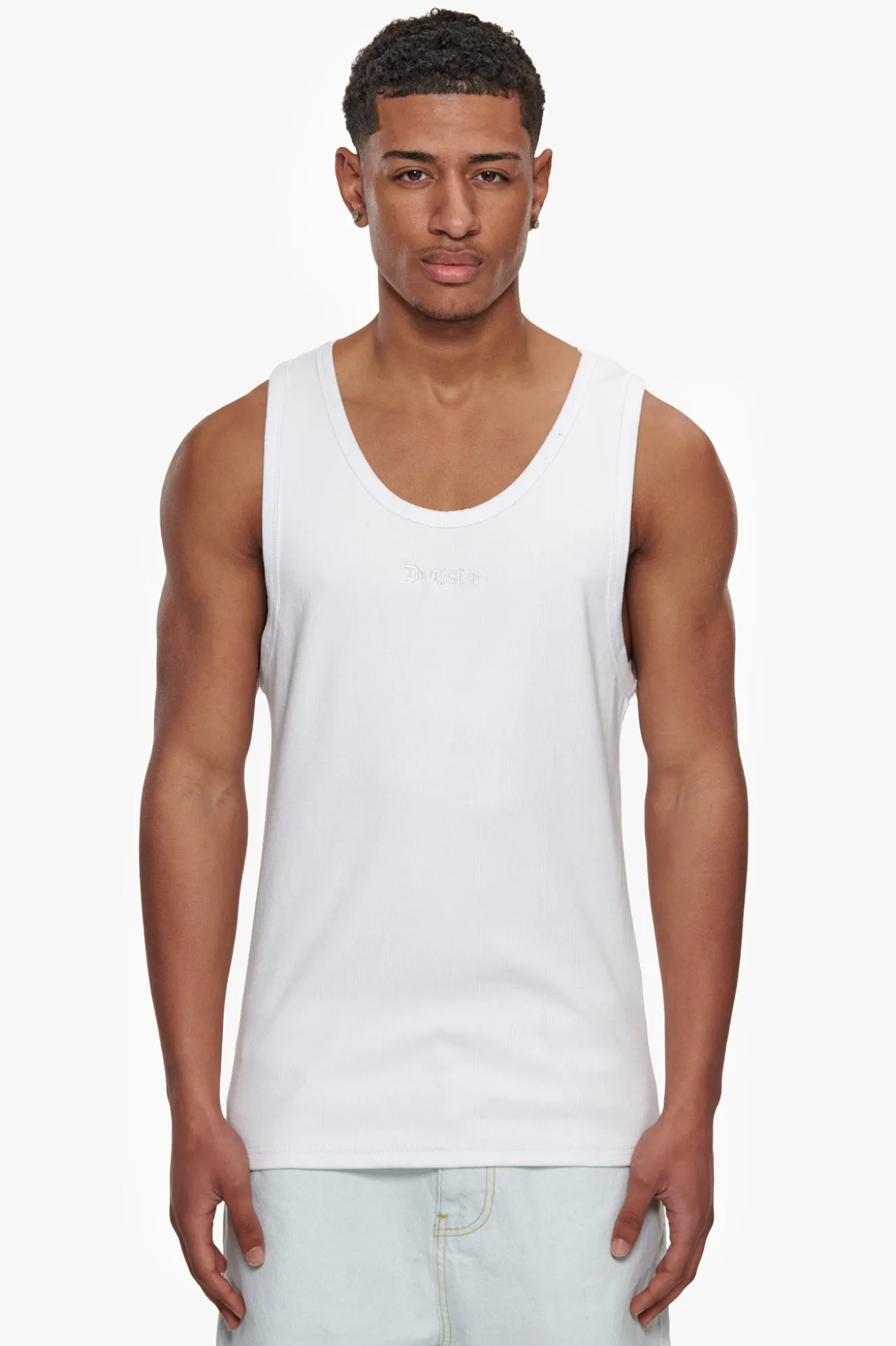 RIB TANK TOP WHITE