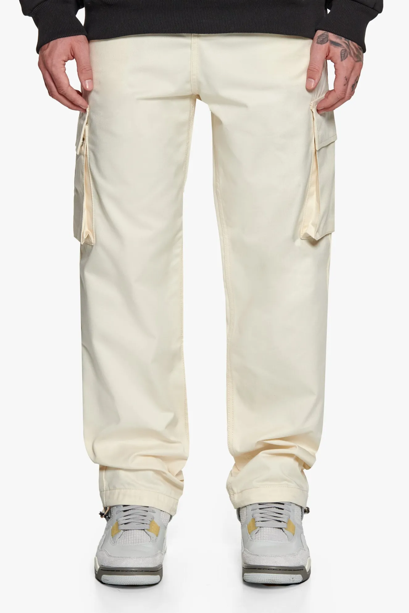 SINGLE CARGO POCKET WORKWEAR PANTS CREAM