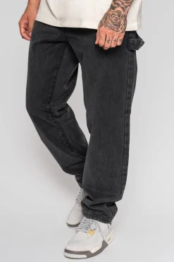 STRAIGHT FIT JEANS WASHED GRAY