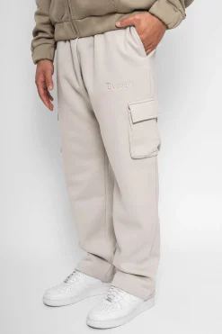 STRAIGHT LEG CARGO SWEAT PANTS MOON BEAM