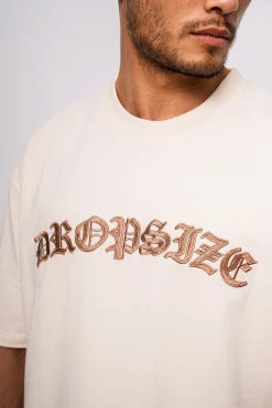 SUPER HEAVY FRONT EMBO TSHIRT COCONUT MILK