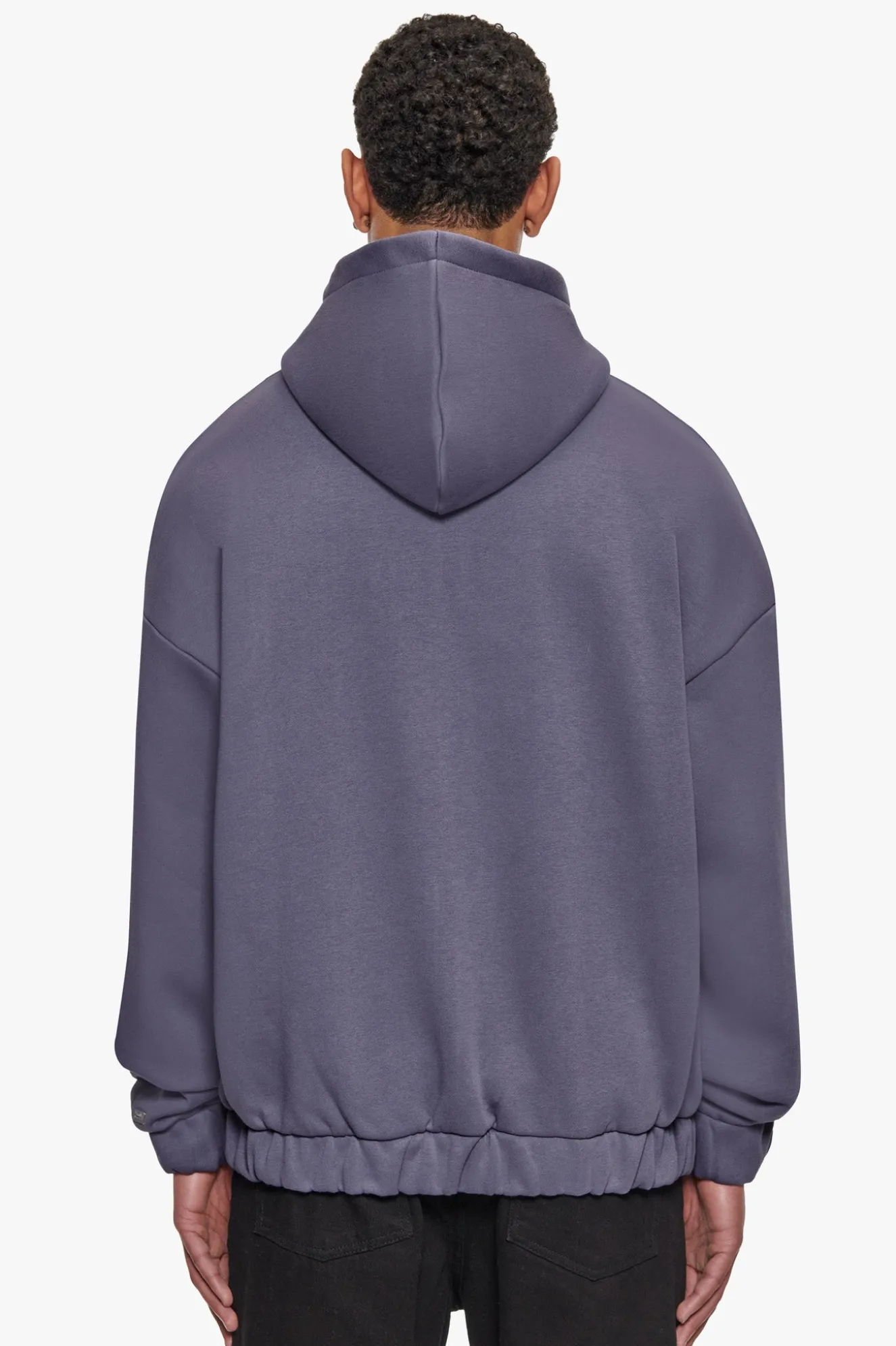 SUPER HEAVY OVERISZE BLANK ZIP HOODIE GRANITE