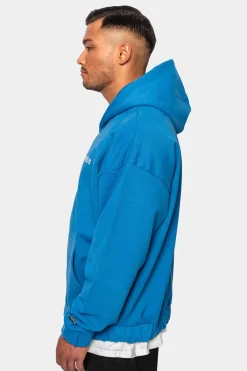 SUPER HEAVY OVERSIZE BLANK ZIP HOODIE ROYAL BLUE