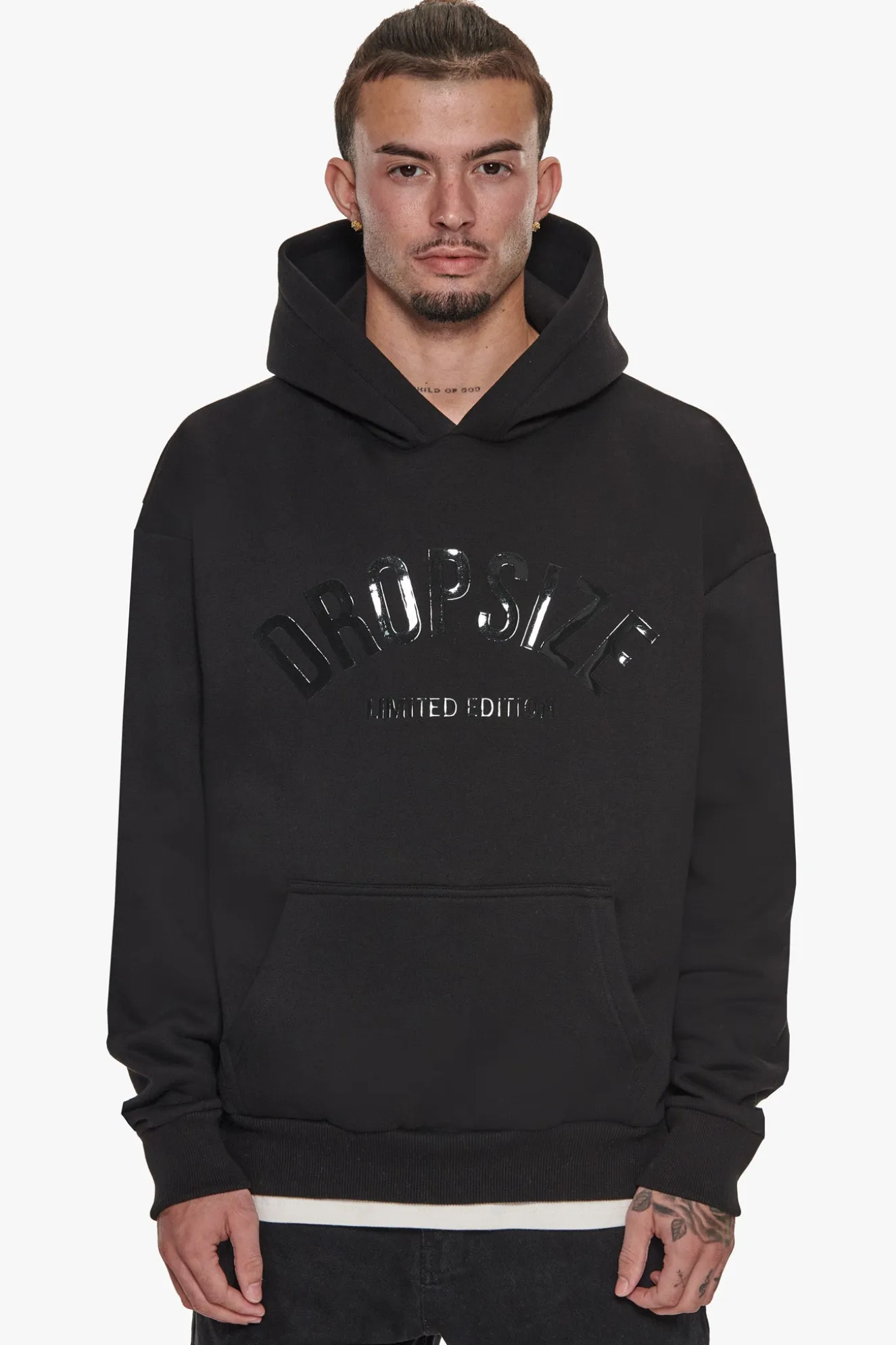SUPER HEAVY OVERSIZE DS LIMITED HOODIE BLACK