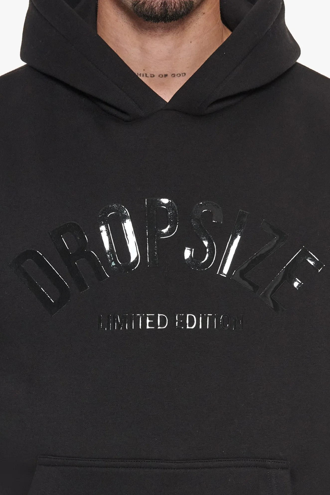 SUPER HEAVY OVERSIZE DS LIMITED HOODIE BLACK