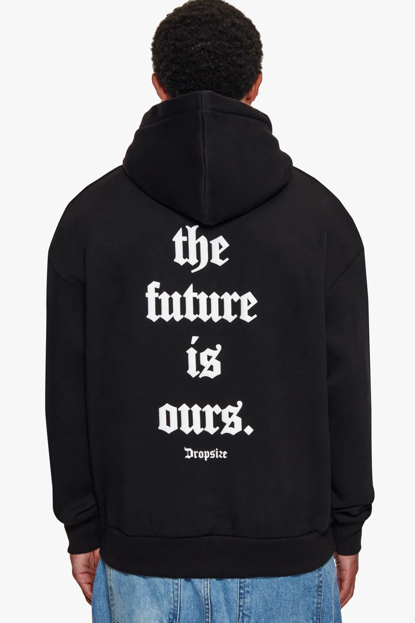 SUPER HEAVY OVERSIZE FUTURE IS OURS HOODIE BLACK