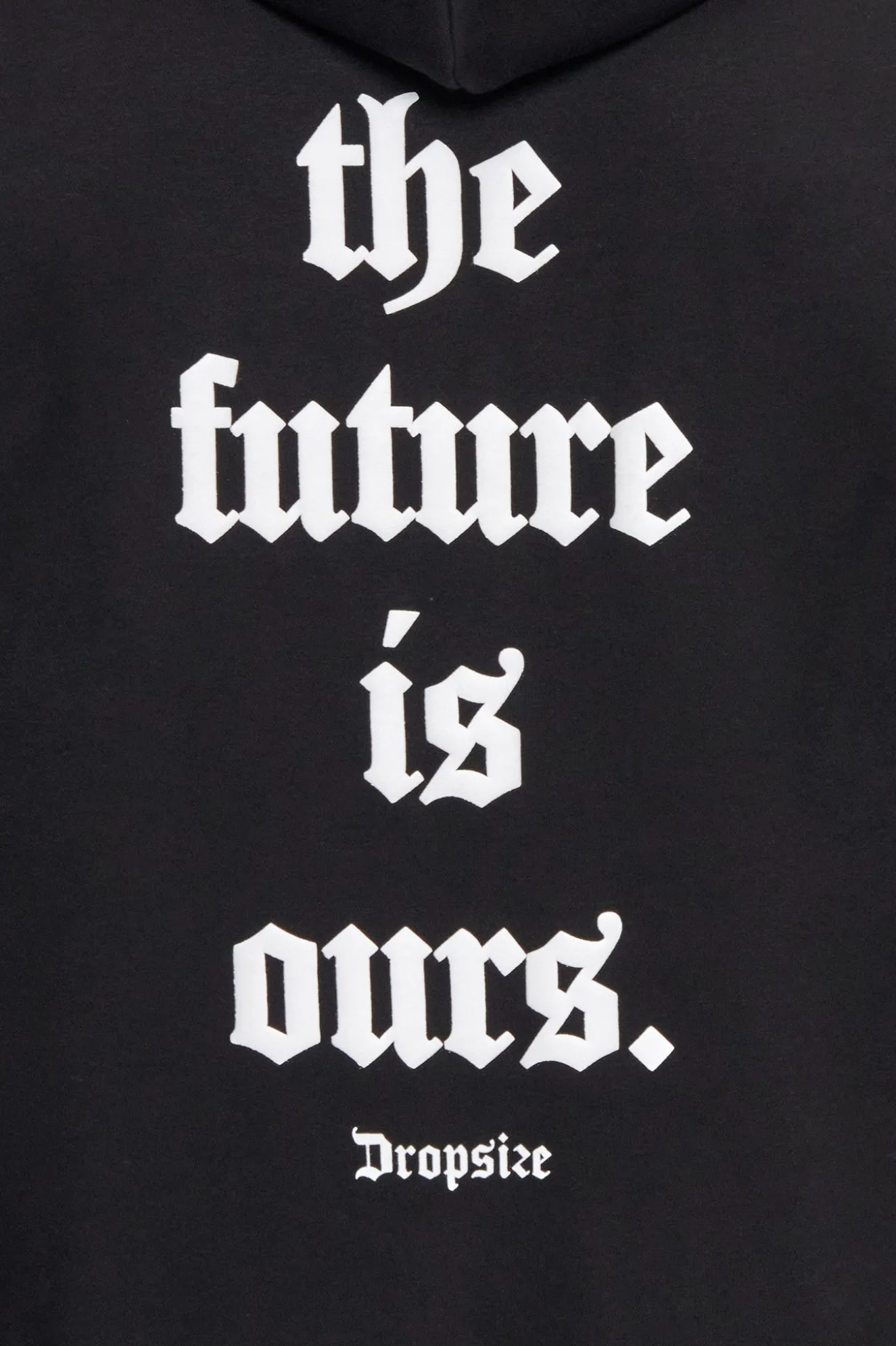 SUPER HEAVY OVERSIZE FUTURE IS OURS HOODIE BLACK