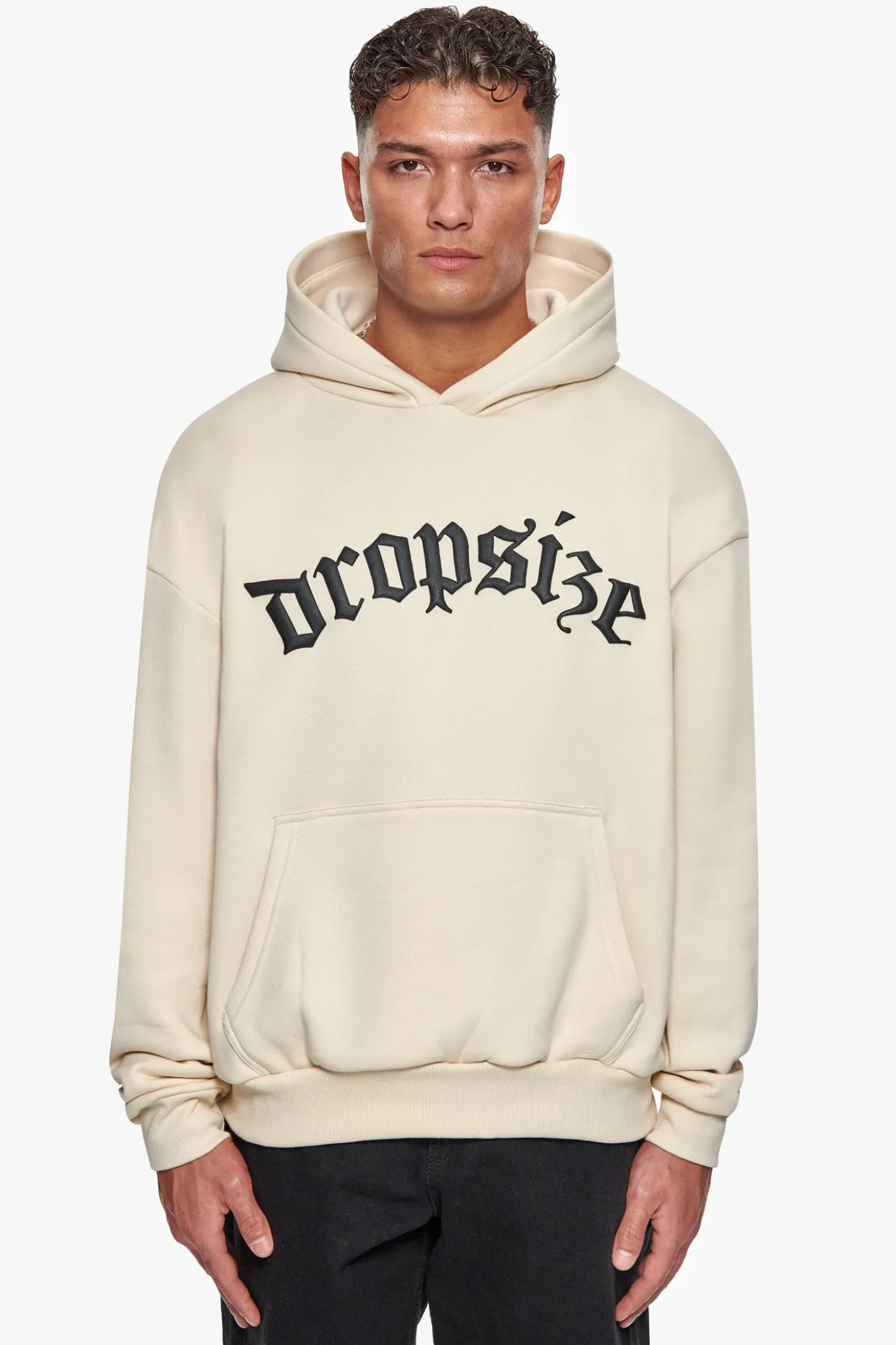 SUPER HEAVY OVERSIZE FUTURE IS OURS HOODIE COCONUT/BLACK