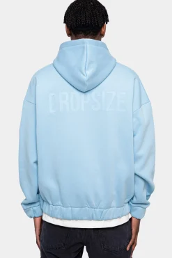 SUPER HEAVY OVERSIZED HD PRINT ZIP HOODIE BABY BLUE