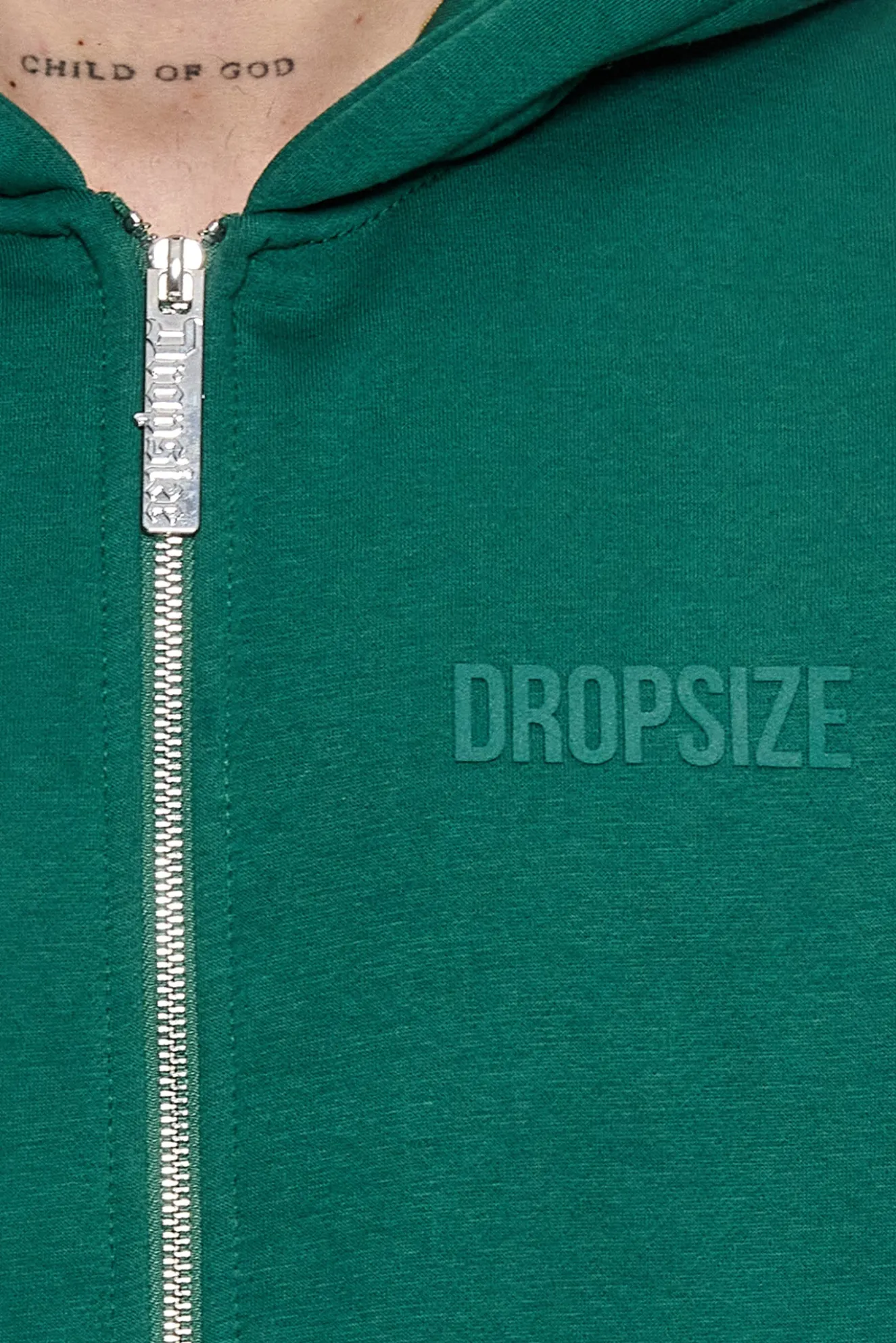 SUPER HEAVY OVERSIZED HD PRINT ZIP HOODIE V2 GREEN