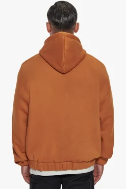 SUPER HEAVY OVERSIZED ZIP-HOODIE PUMPKIN SPICE