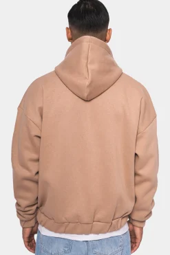 SUPER HEAVY OVERSIZED ZIP HOODIE BEIGE