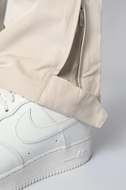 WIDE TRACK PANTS CREAM WHITE